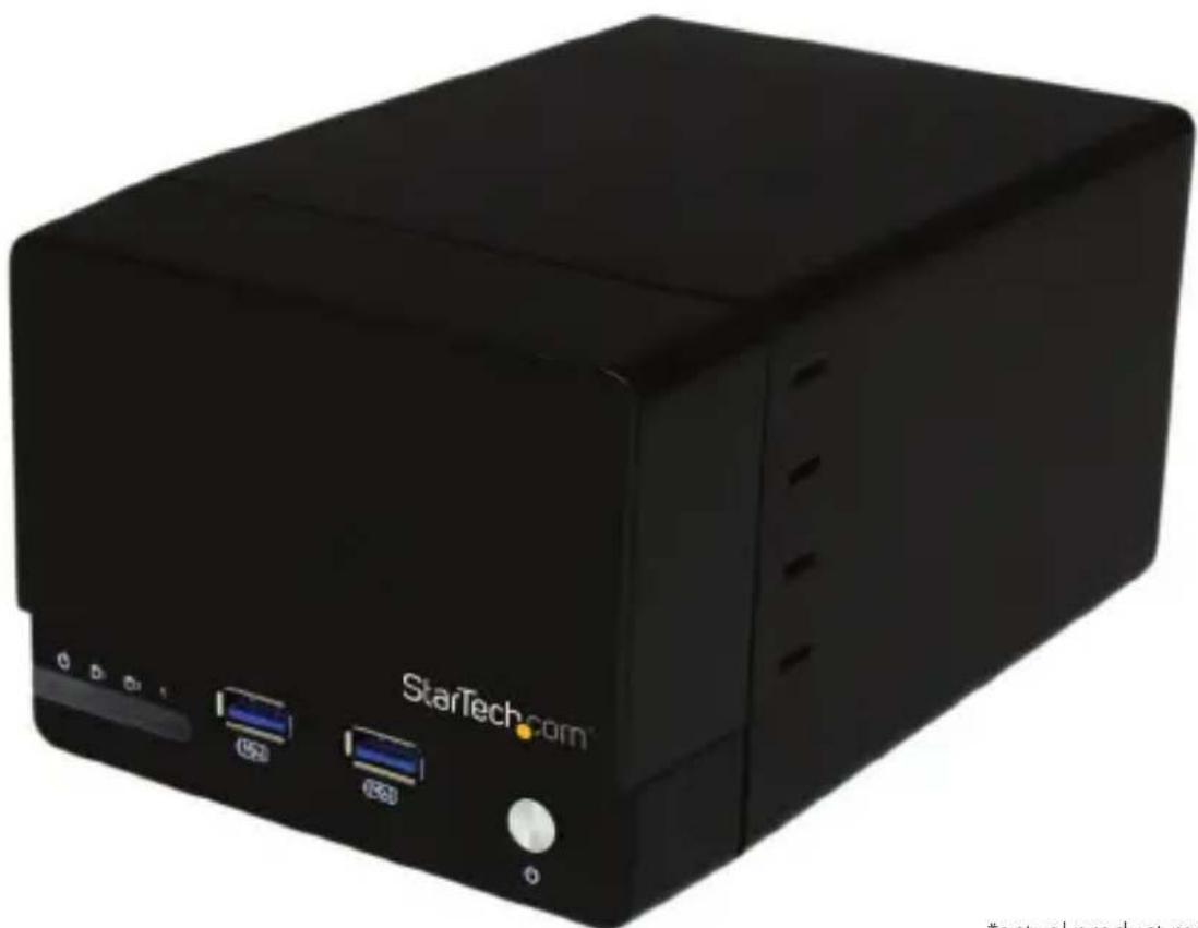StarTech.com S352BU33HR - USB 3.0 Dual 3.5" SATA HDD RAID Enclosure w/ UASP & Fast Charge USB Hub - 1
