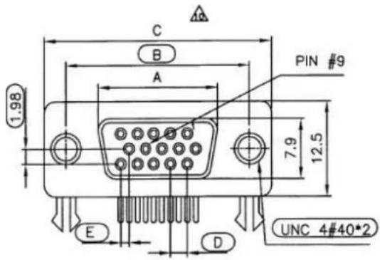 C B A PIN #9 7.9 12.5 (1.98) E D UNC 4#40*2