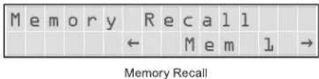 M e m o r y R e c a l l ← M e m 1 → Memory Recall