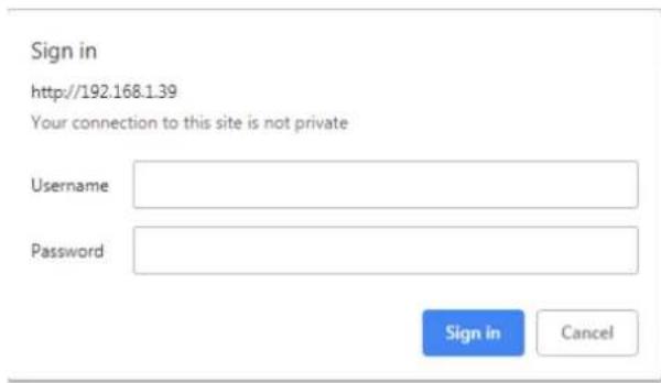Sign in http://192.168.1.39 Your connection to this site is not private Username Password Sign in Cancel