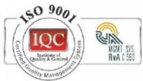 ISO 9001 Certified Quality Management System IQC Institute of Quality & Control MGMT SYS. RVA C-560
