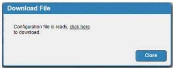 Download File Configuration file is ready, click here to download. Close