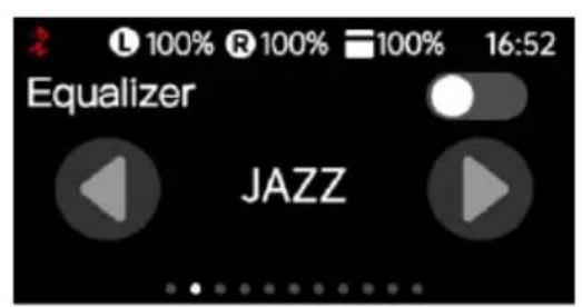 100% R 100% 100% 16:52 Equalizer JAZZ