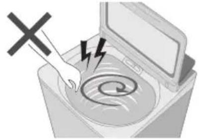 PANASONIC NA-FD155X3 - Do not touch the tub until it stops. - 1