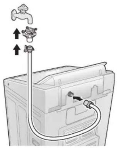 PANASONIC NA-FD165V3 - Connect the water supply hose - 1
