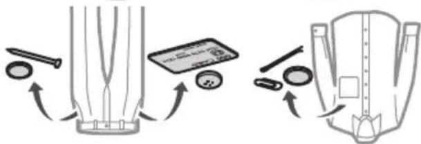 Diagram illustrating the steps of a blender with labeled parts and directional arrows indicating rotation or assembly.