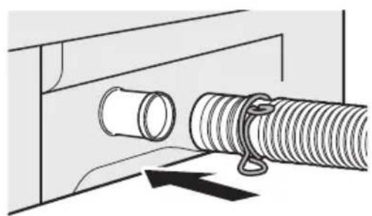 PANASONIC NA-FD145V3 - Attach the external drain water hose - 1