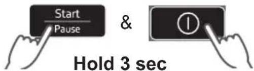 Start /Pause & Hold 3 sec