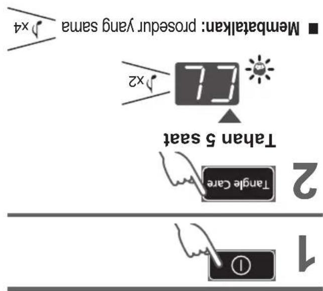 ■ Membratikan: procedural yang sama 7.7 x2 Then 5 saat 2 Tangle Care 1