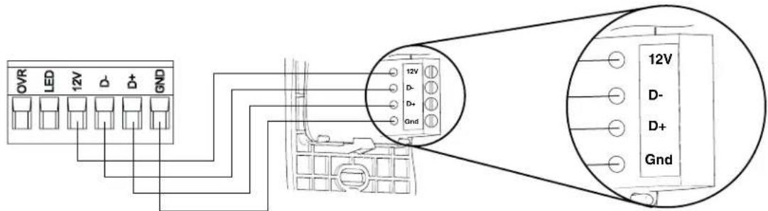OVR LED 12V D- D+ GND 12V D- D+ Gnd 12V D- D+ Gnd