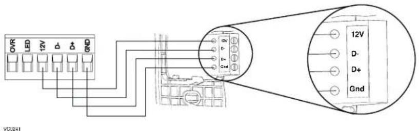 OVR LED 12V D- GND 12V D+ Gnd 12V D- D+ Gnd VC3841