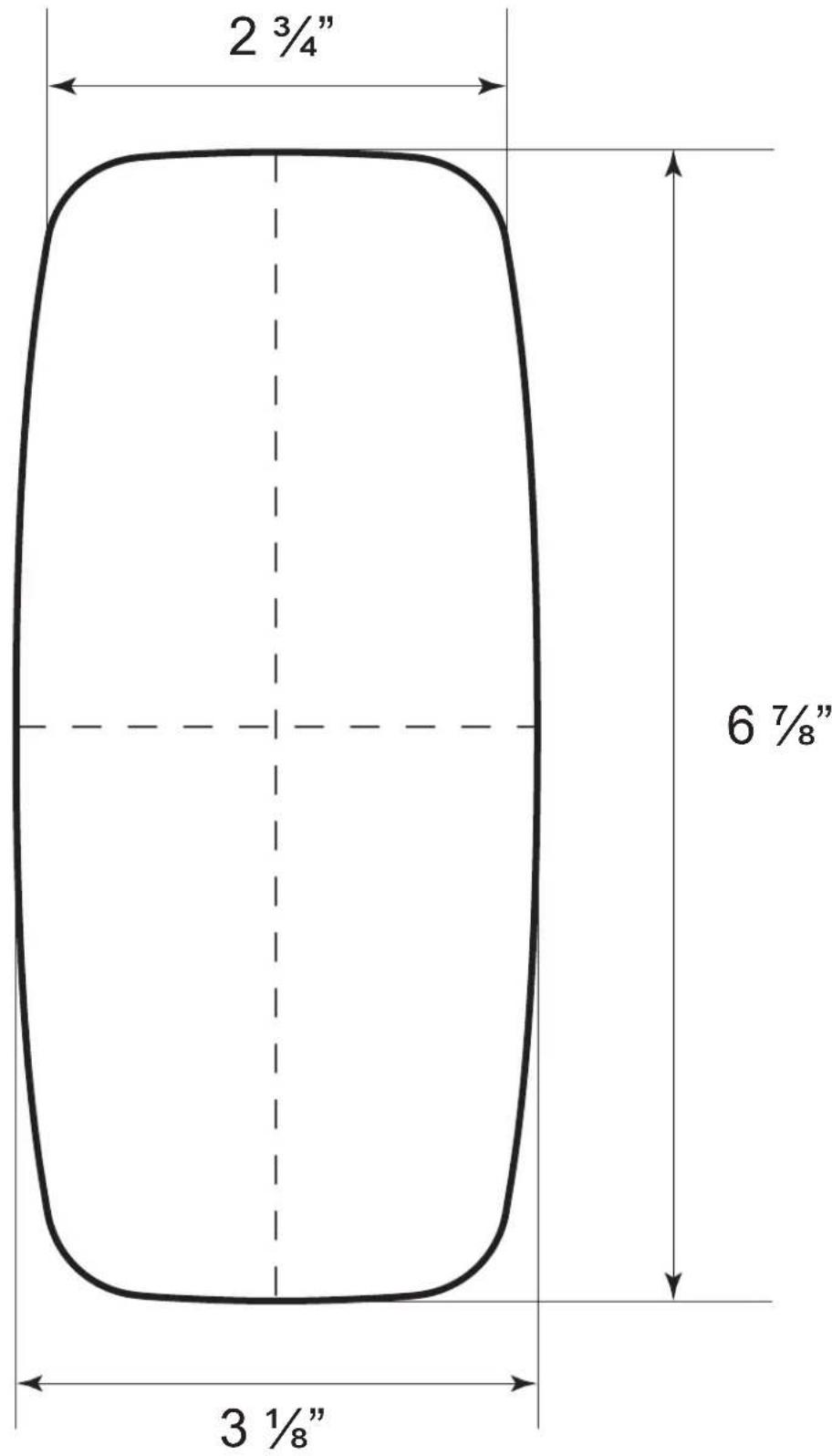 2 3/4" 6 7/8" 3 1/8"