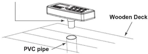 Wooden Deck PVC pipe