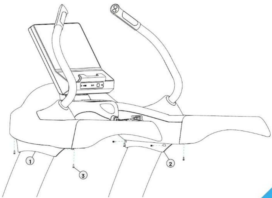 Technical diagram of a medical device with numbered parts labeled 1, 2, and 3 for identification.