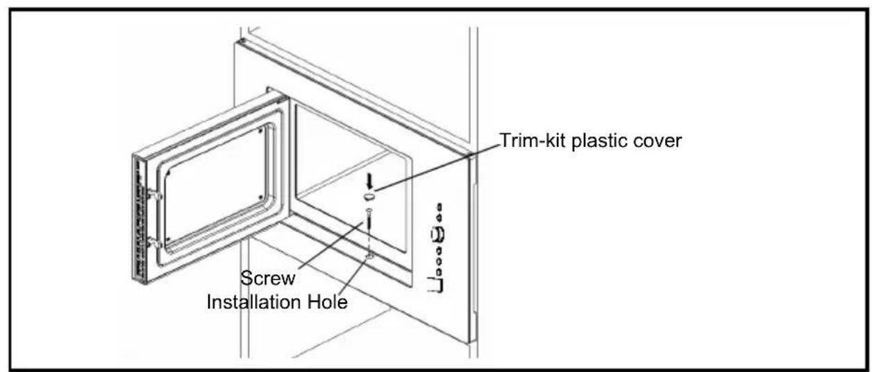 Trim-kit plastic cover Screw Installation Hole