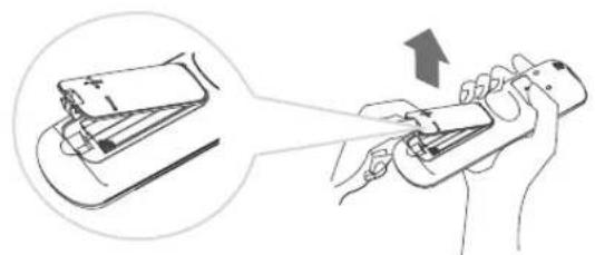 HISENSE AUF140UR4RMPA1 - ◆ How to Insert the Batteries - 1