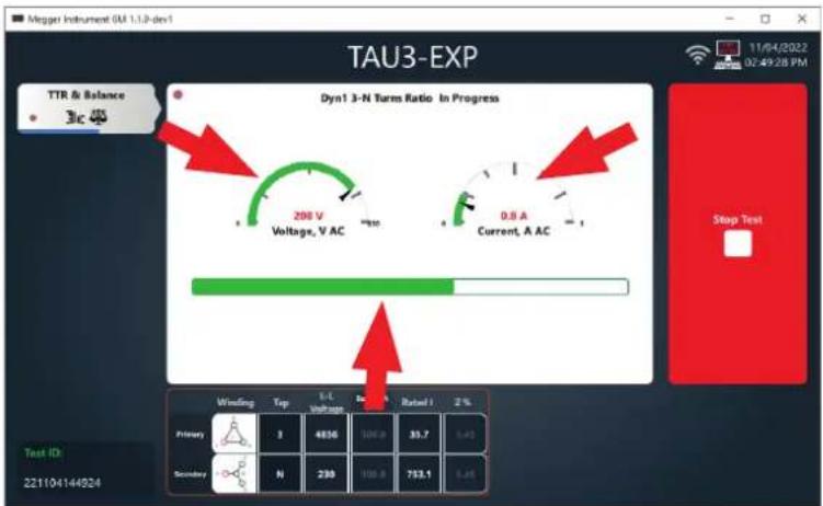 TTR & Balance Dyn1 3-N Turns Ratio In Progress 11/04/2022 02:49:28 PM Stop Test Winning Top I-V Voltage Current 1 2% Primary 3 4856 106.0 30.7 Secondary N 290 100.0 753.1 1.45 Test ID: 221104144924