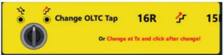 Change OLTC Tap 16R 15 Or Change at Tx and click after change!