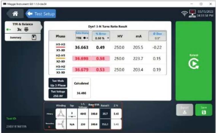 Megger TAU3 - Turns Ratio &amp; Balance - 4