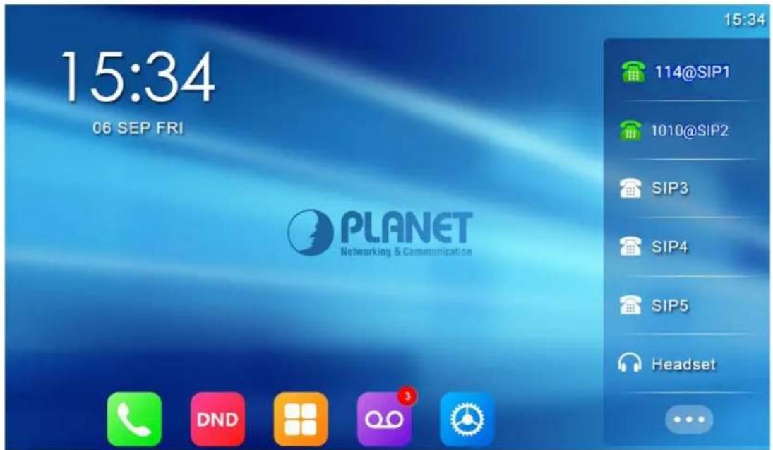 15:34 06 SEP FRI PLANET Networking & Communication 15:34 114@SIP1 1010@SIP2 SIP3 SIP4 SIP5 Headset