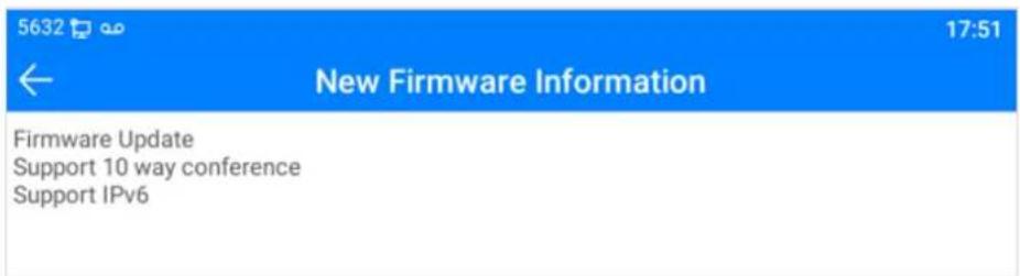 5632 17:51 ← New Firmware Information Firmware Update Support 10 way conference Support IPv6