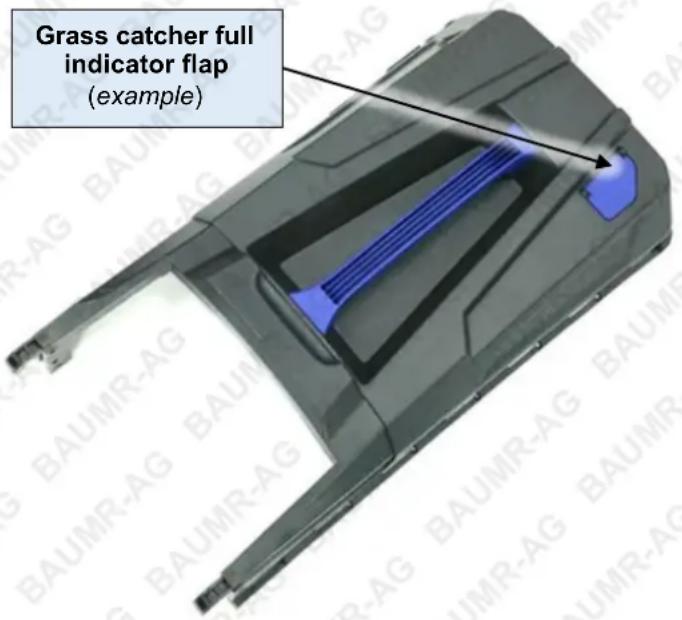 Grass catcher full indicator flap (example)