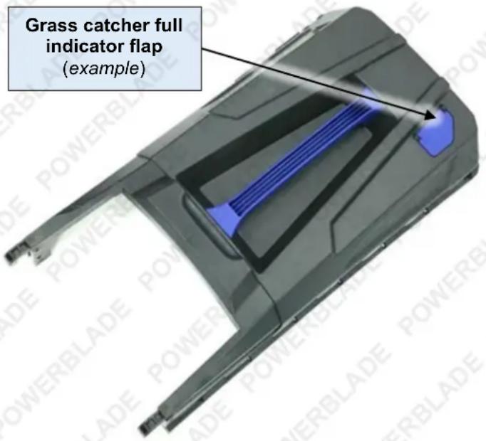 Grass catcher full indicator flap (example)