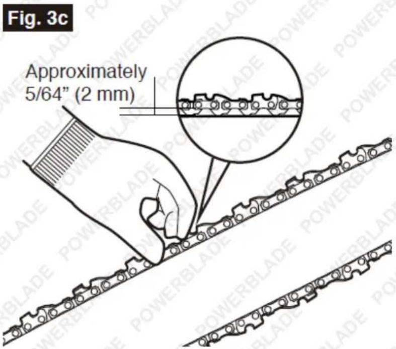 Fig. 3c Approximately 5/64" (2 mm)