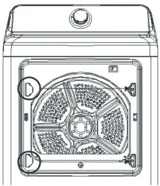 KENMORE 79162 - Step 2: Move the door hinges covers - 1