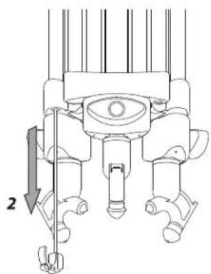 Mechanical assembly diagram showing a valve mechanism with no visible text or symbols