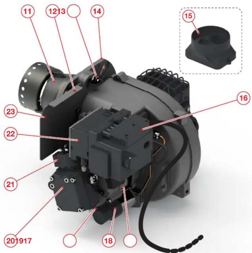 SIME FUEL EV - Struttura del bruciatore - 2