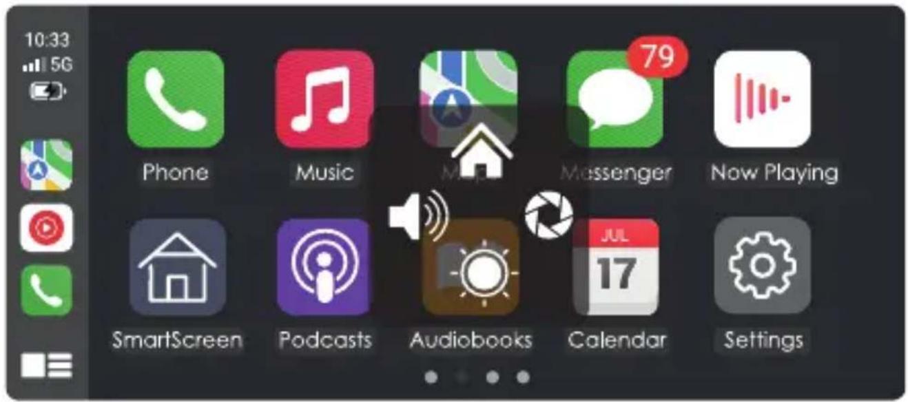 10:33 5G Phone Music Map Messenger Now Playing SmartScreen Podcasts Audiobooks Calendar Settings