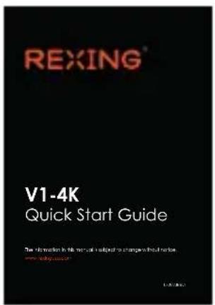 REXING® V1-4K Quick Start Guide