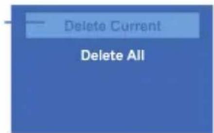 Delete Current Delete All