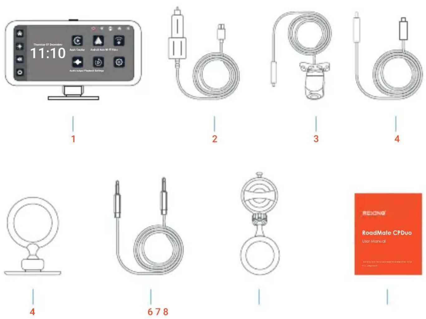 Rexing RoadMate CPDuo - What's in the box? - 1