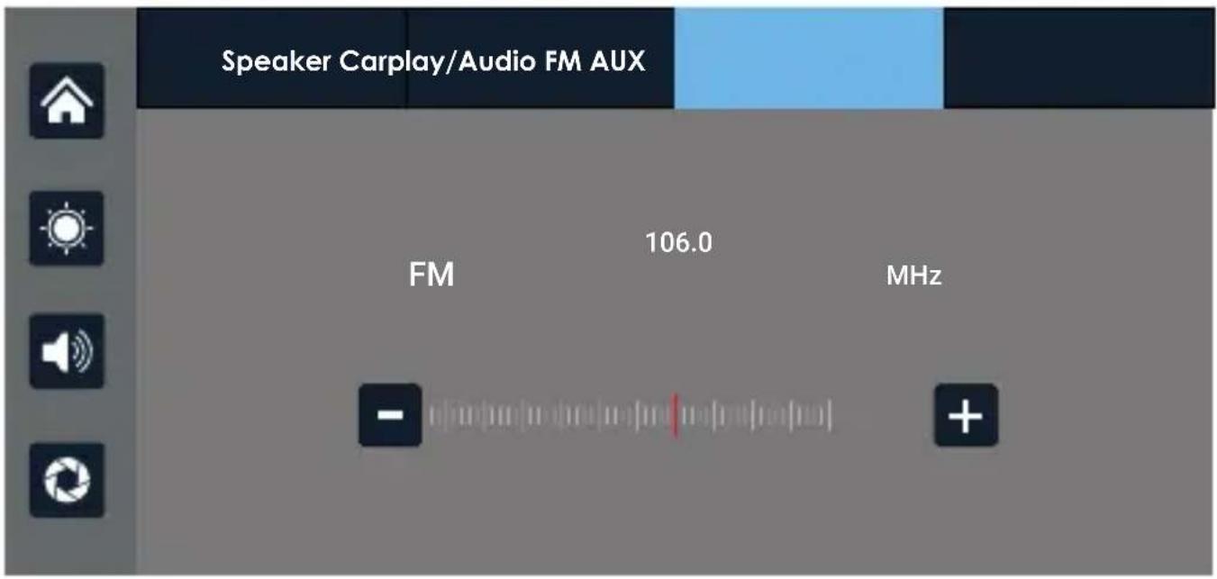 Speaker Carplay/Audio FM AUX FM 106.0 MHz