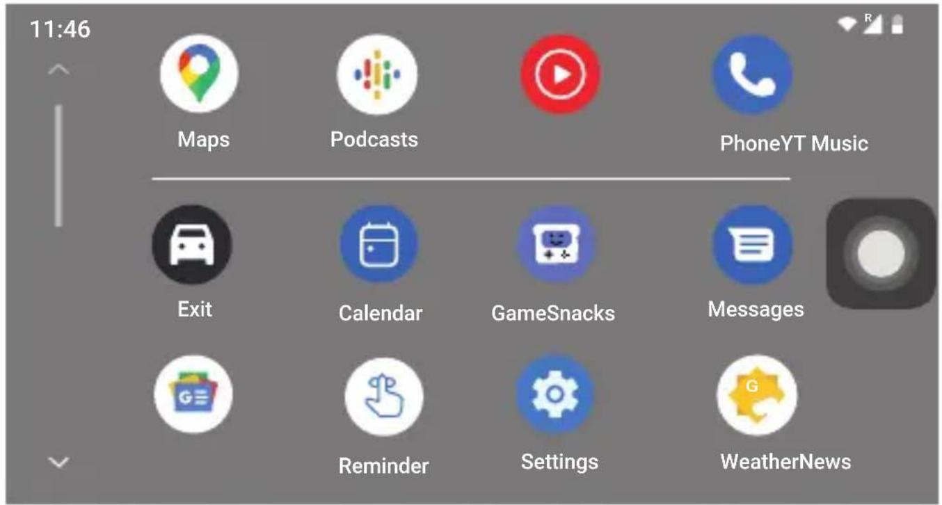 11:46 Maps Podcasts PhoneYT Music Exit Calendar GameSnacks Messages Reminder Settings WeatherNews