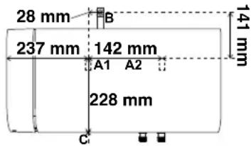 28 mm B 237 mm 142 mm A1 A2 228 mm C 141 mm
