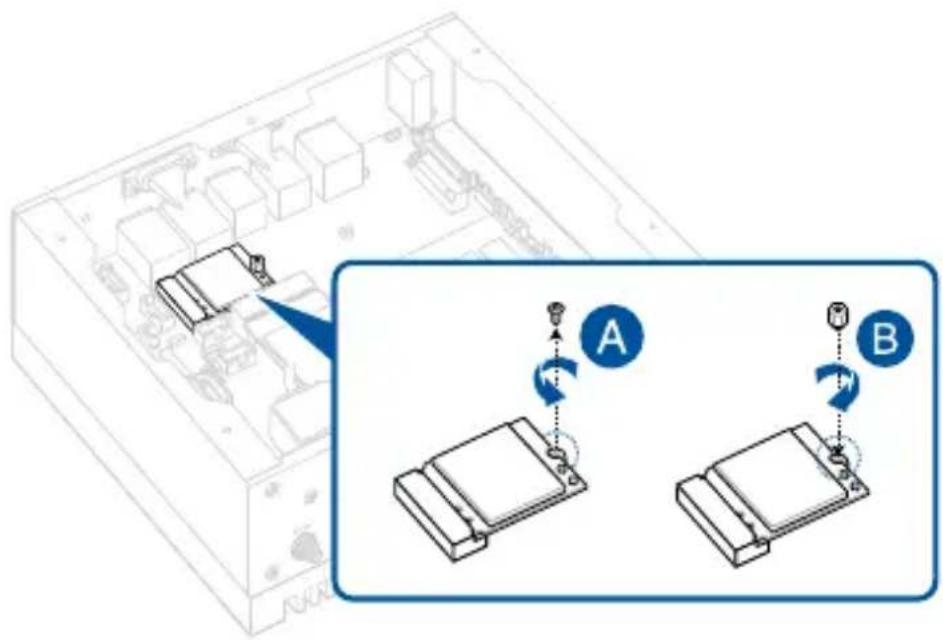 Diagram showing two electronic device modules (A and B) with labeled components and directional arrows indicating signal or feedback.