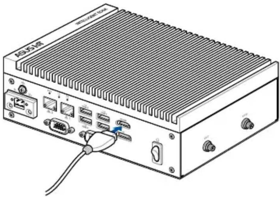 ASUS EBS-S100 - To connect a display panel to your Embedded Computer: - 1
