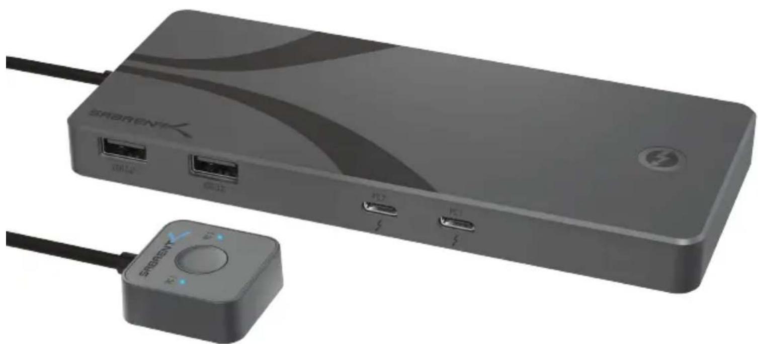 Sabrent SB-TB4K - THUNDERBOLT 4™ KVM SWITCH WITH 8K DISPLAY AND 60W CHARGING - 1