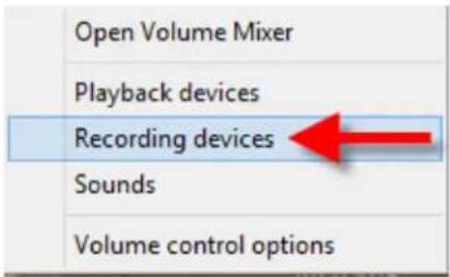 Open Volume Mixer Playback devices Recording devices Sounds Volume control options