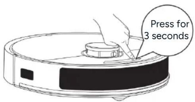 Press for 3 seconds