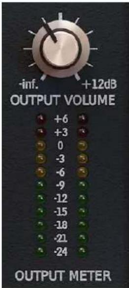 -inf. +12dB OUTPUT VOLUME +6 +3 0 -3 -6 -9 -12 -15 -18 -21 -24 OUTPUT METER