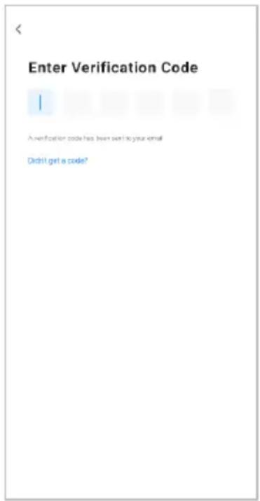 Enter Verification Code A verification code has been sent to your email Didn't get a code?