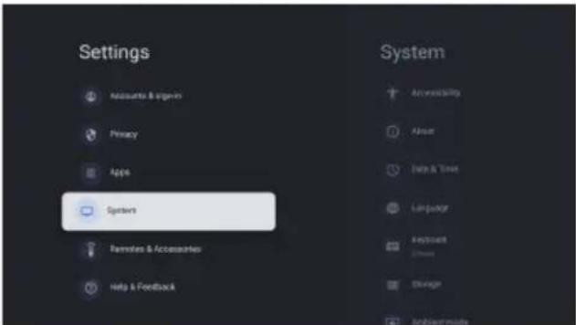 Settings Accounts & Sign-in Privacy Apps Systems Favorites & Accessories Help & Feedback System Accountability About Data & Time Language Password Ordering AmbientMade