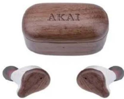 AKAI BTE-W300ENC - Drevené slúchadlá s Bluetooth - 1
