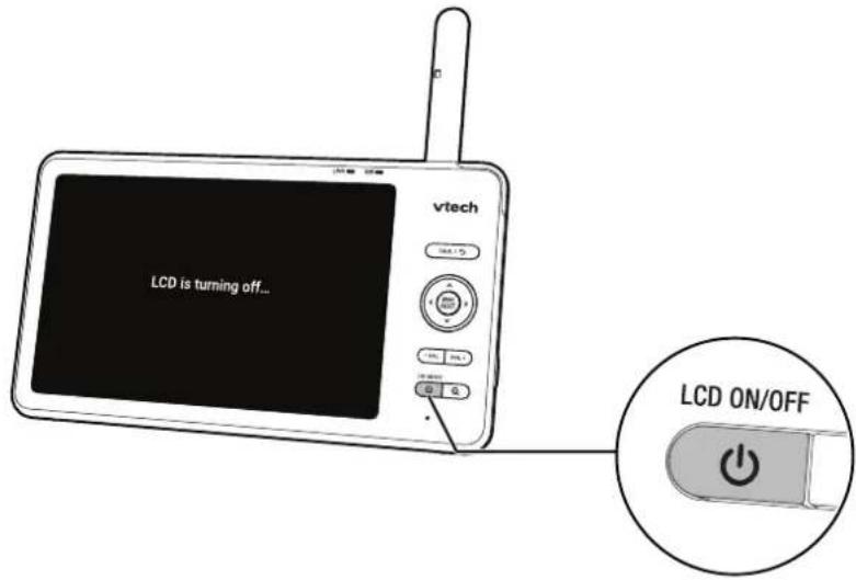 vtech LCD is turning off... LCD ON/OFF