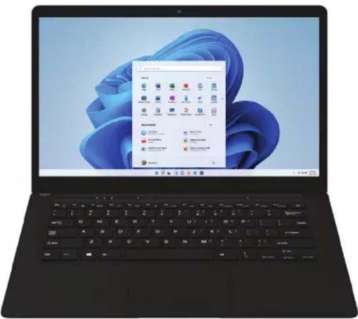 Laptop screen displaying Windows 7.0 desktop with open Start menu and keyboard, showing system icons and status bar.