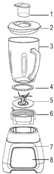 OSTER BLSTPYG1312XBG - DESCRIPCIÓN DE SU LICUADORA - 1